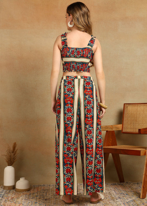 CREAM LINES CO-ORD SET