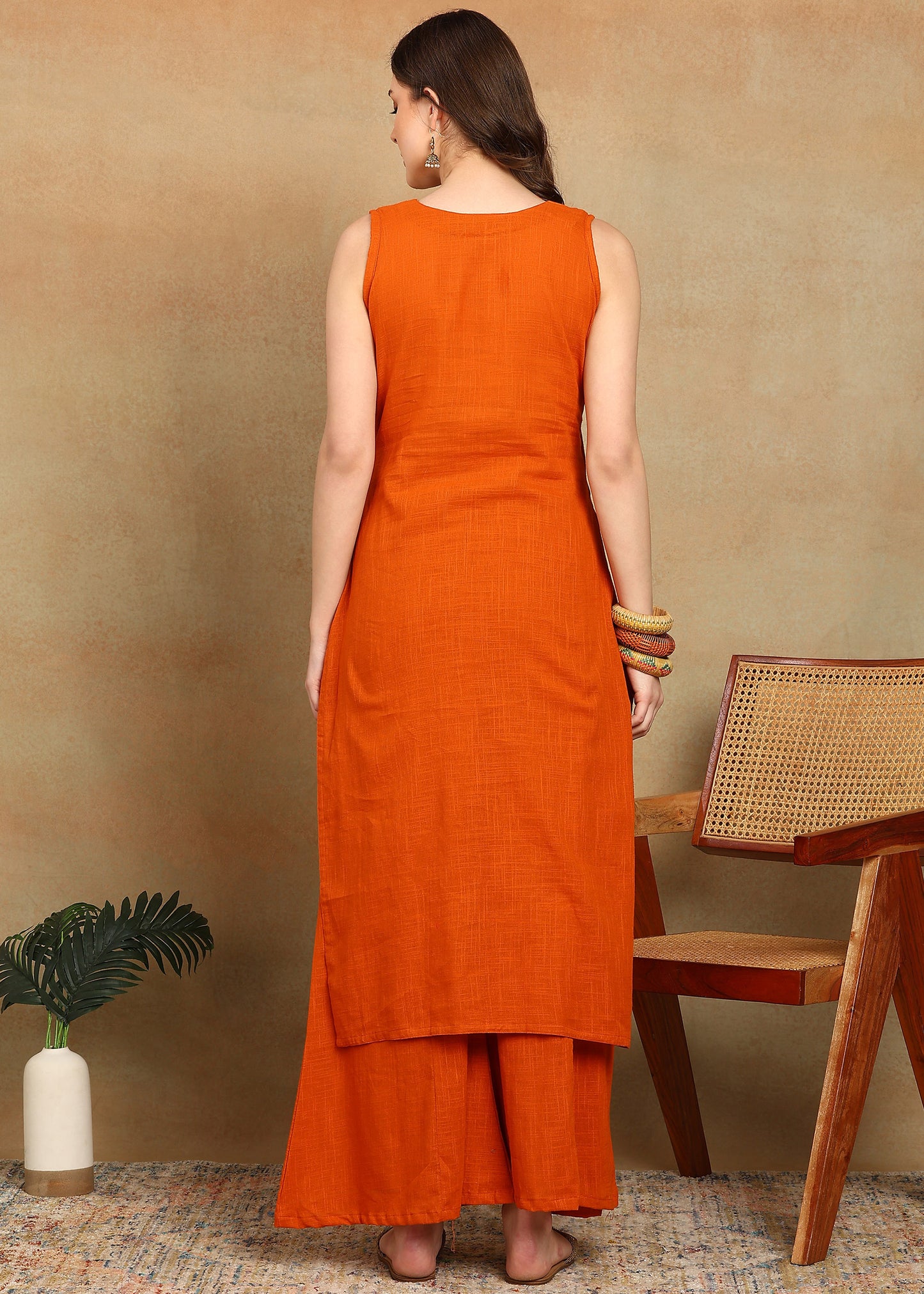 KESARIA SLUB KURTA PLAZZO