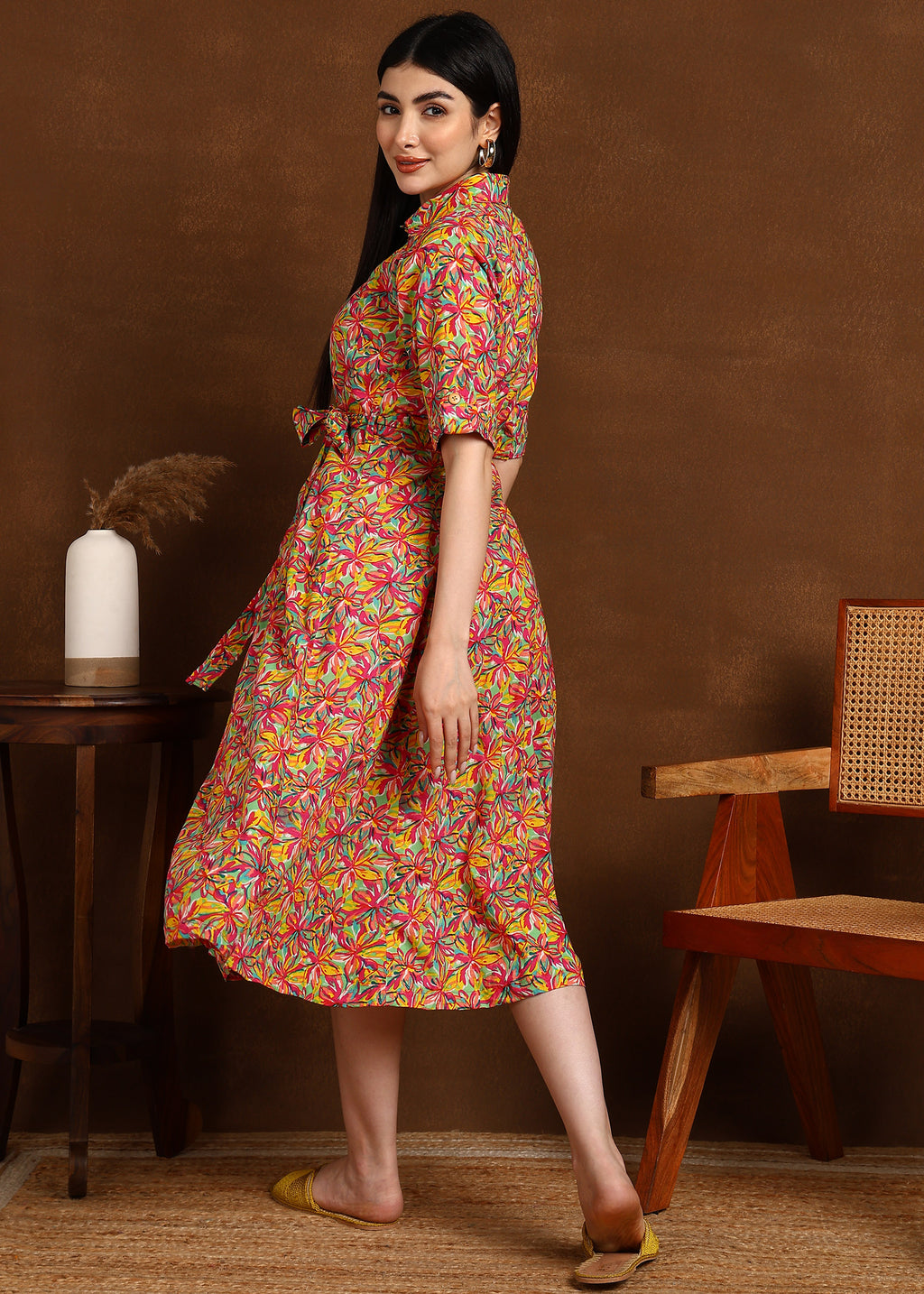 PINK FLORAL MULTI DRESS