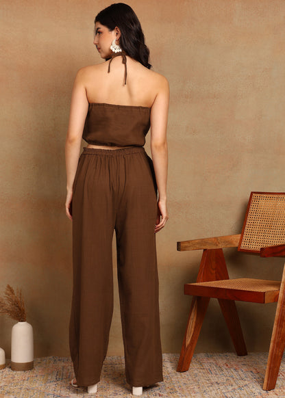 BROWN ORGANIC COTTON CO-ORD SET