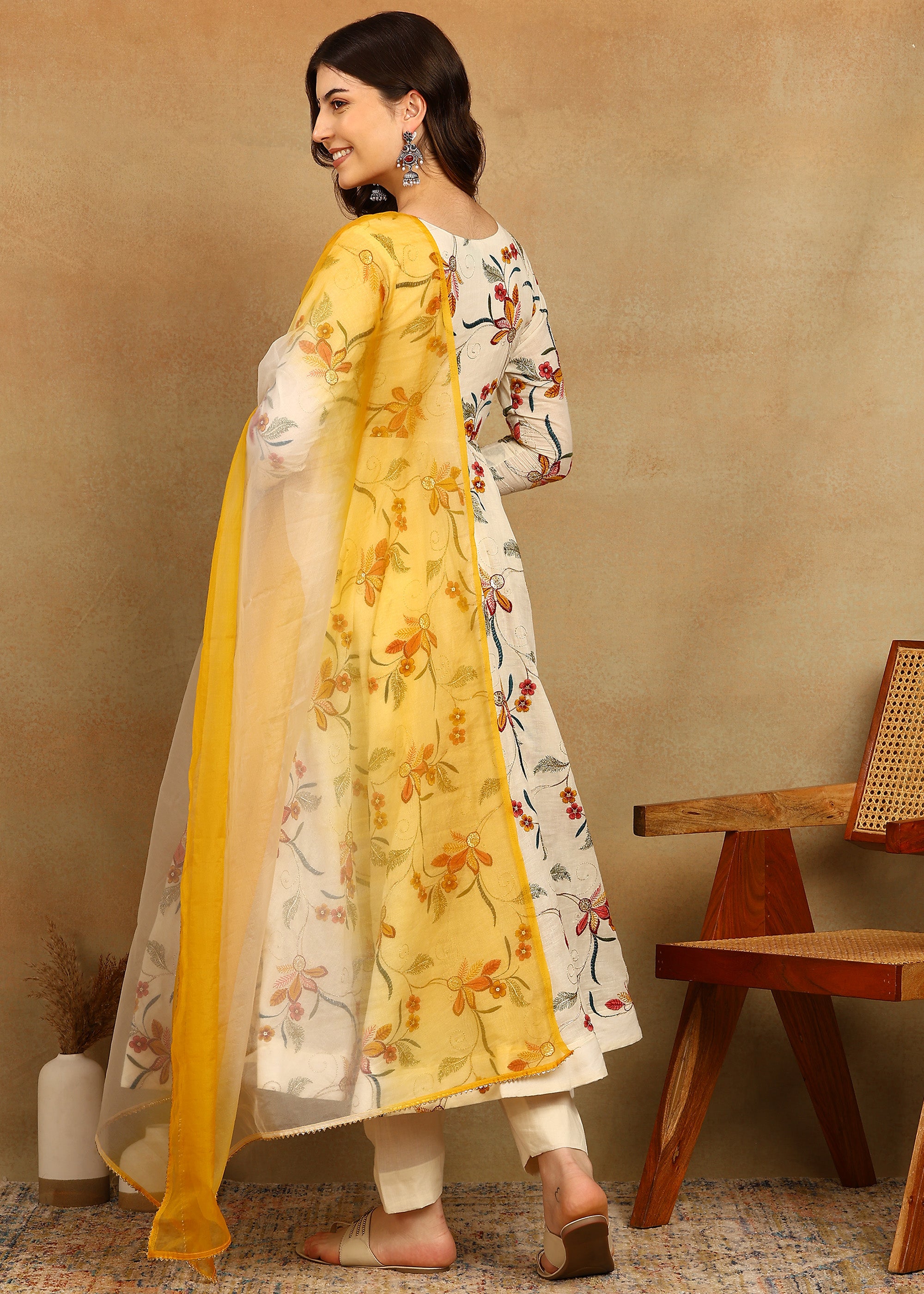 EMBORIDED ANARKALI SUIT SET