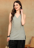 CREAM SHORT KURTI