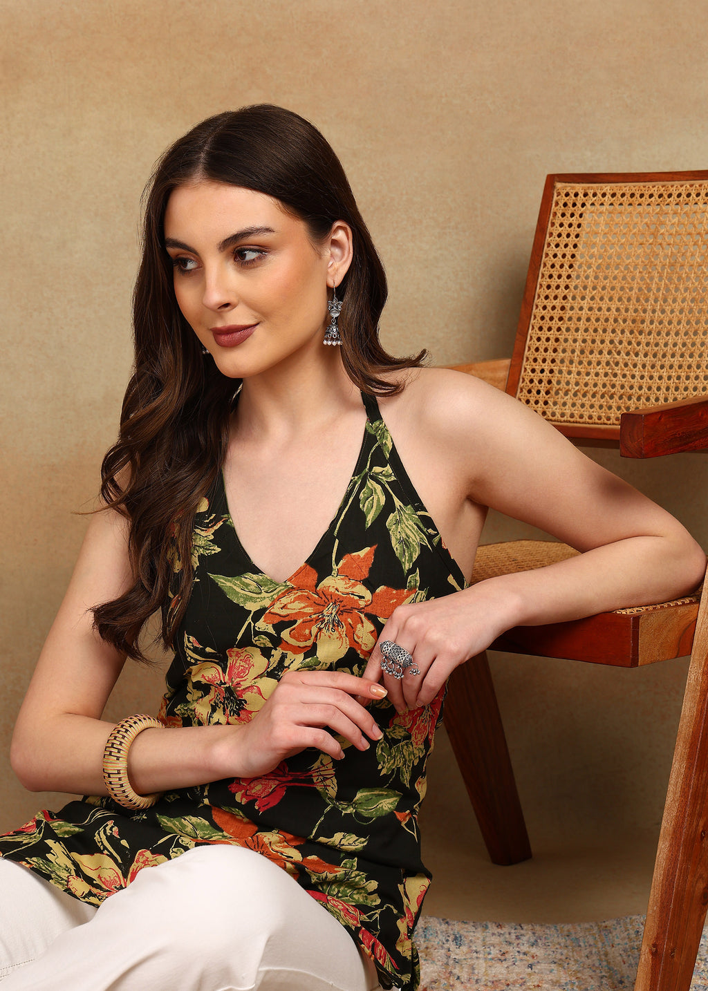 GREEN FOREST SHORT KURTI