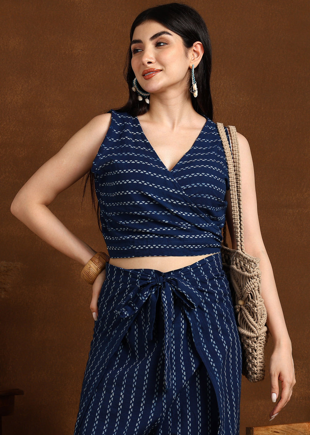 SIGNATURE HANDBLOCKED INDIGO CO-ORD SET