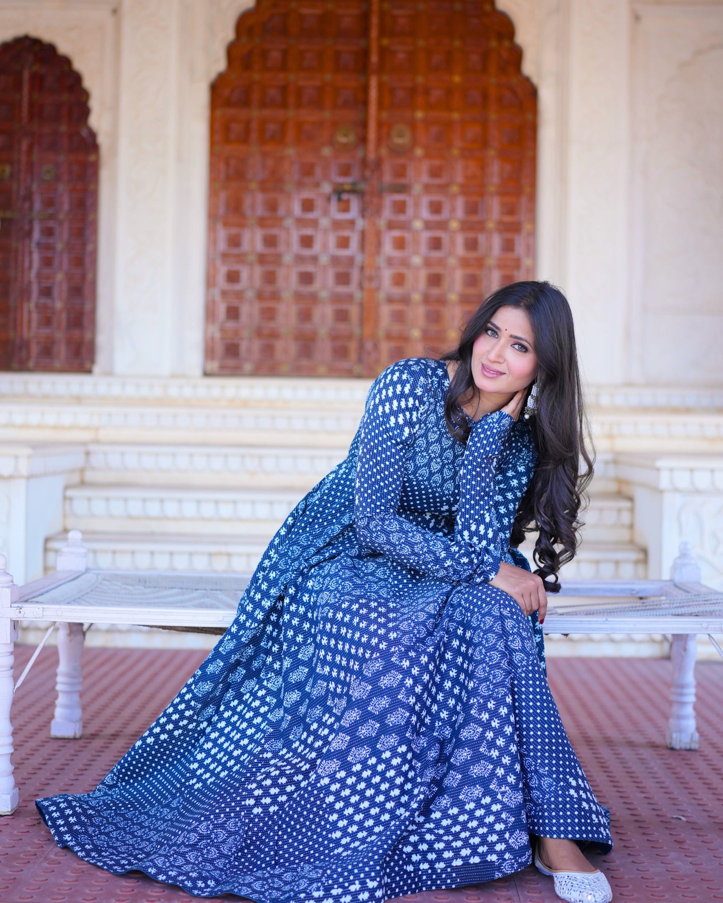 INDIGO ETHERAL KATHA ANARKALI