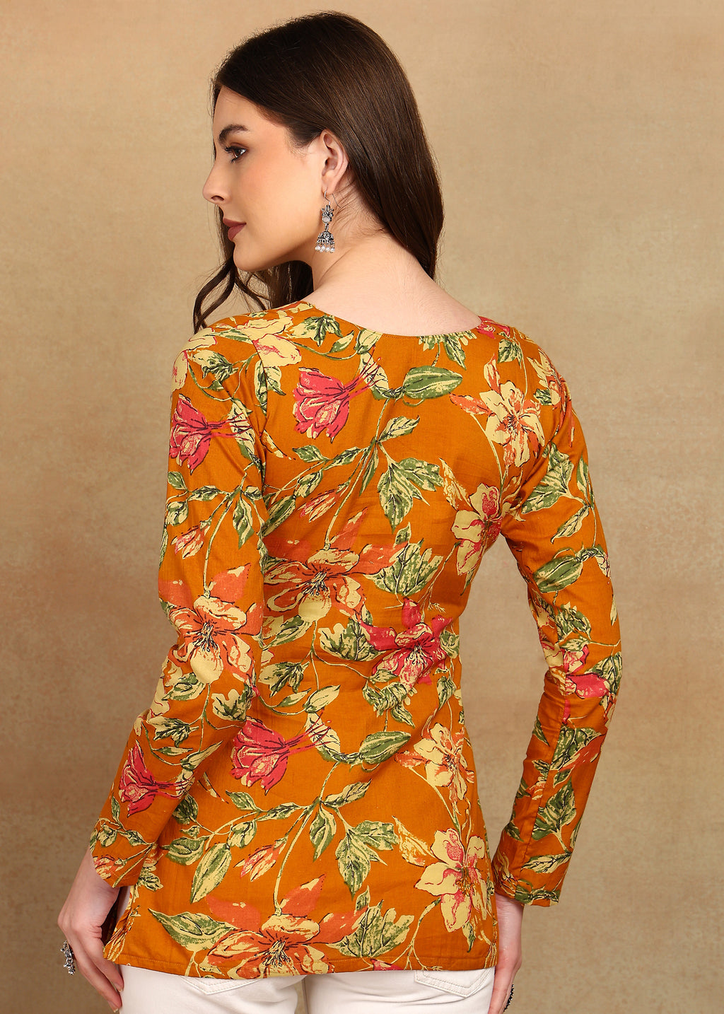 MUSTARD FULL SLEEVES KURTI