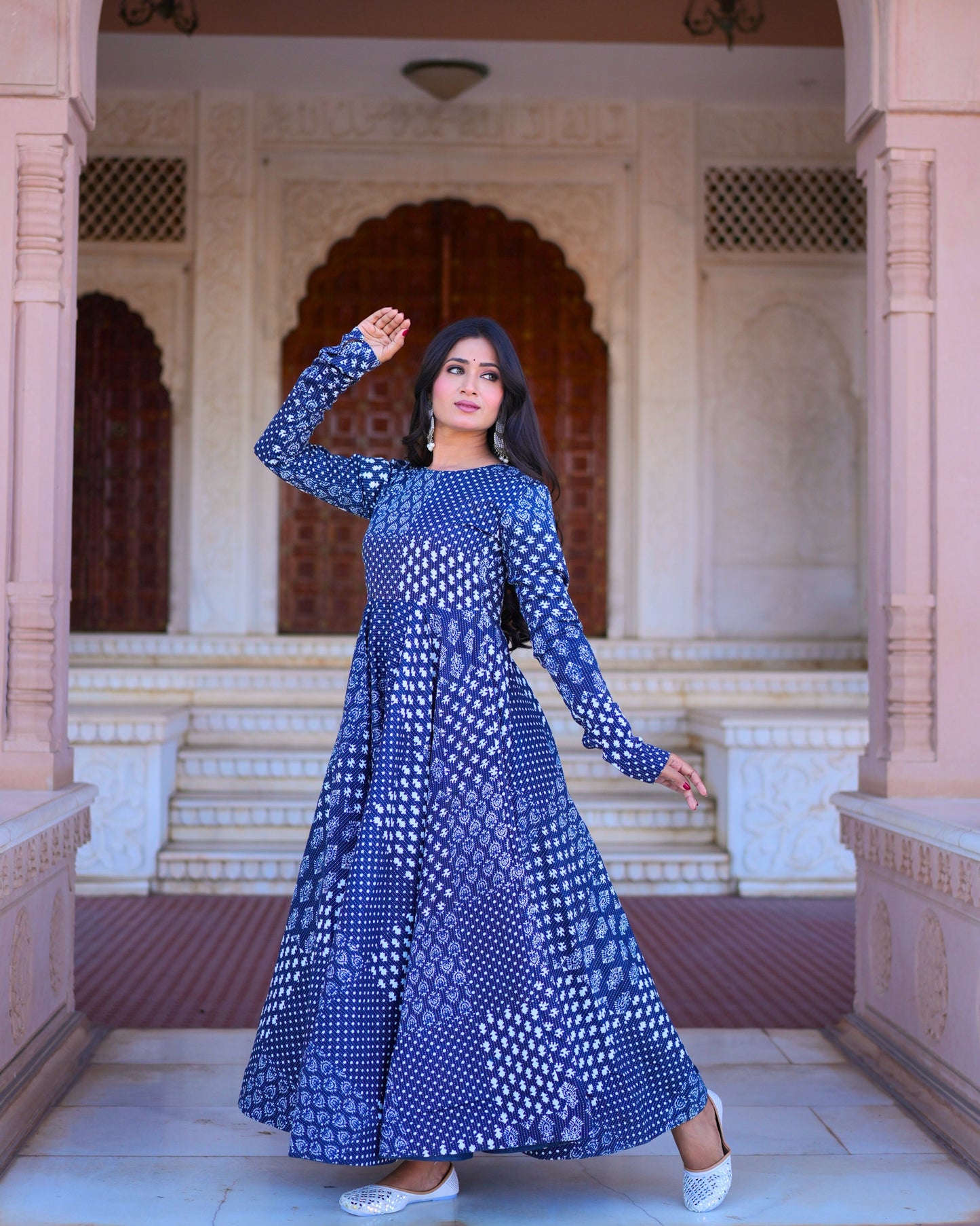 INDIGO ETHERAL KATHA ANARKALI