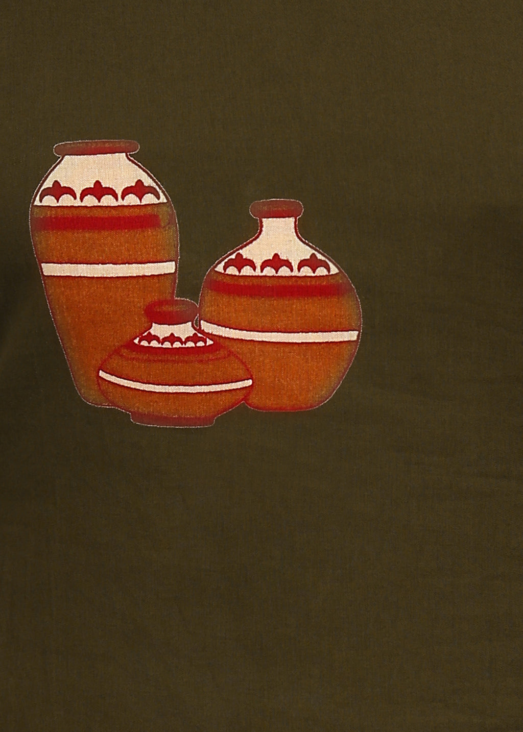 OLIVE POT SHORT KURTI