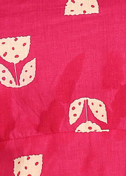 PINK MOTIFS SHORT KURTI SET
