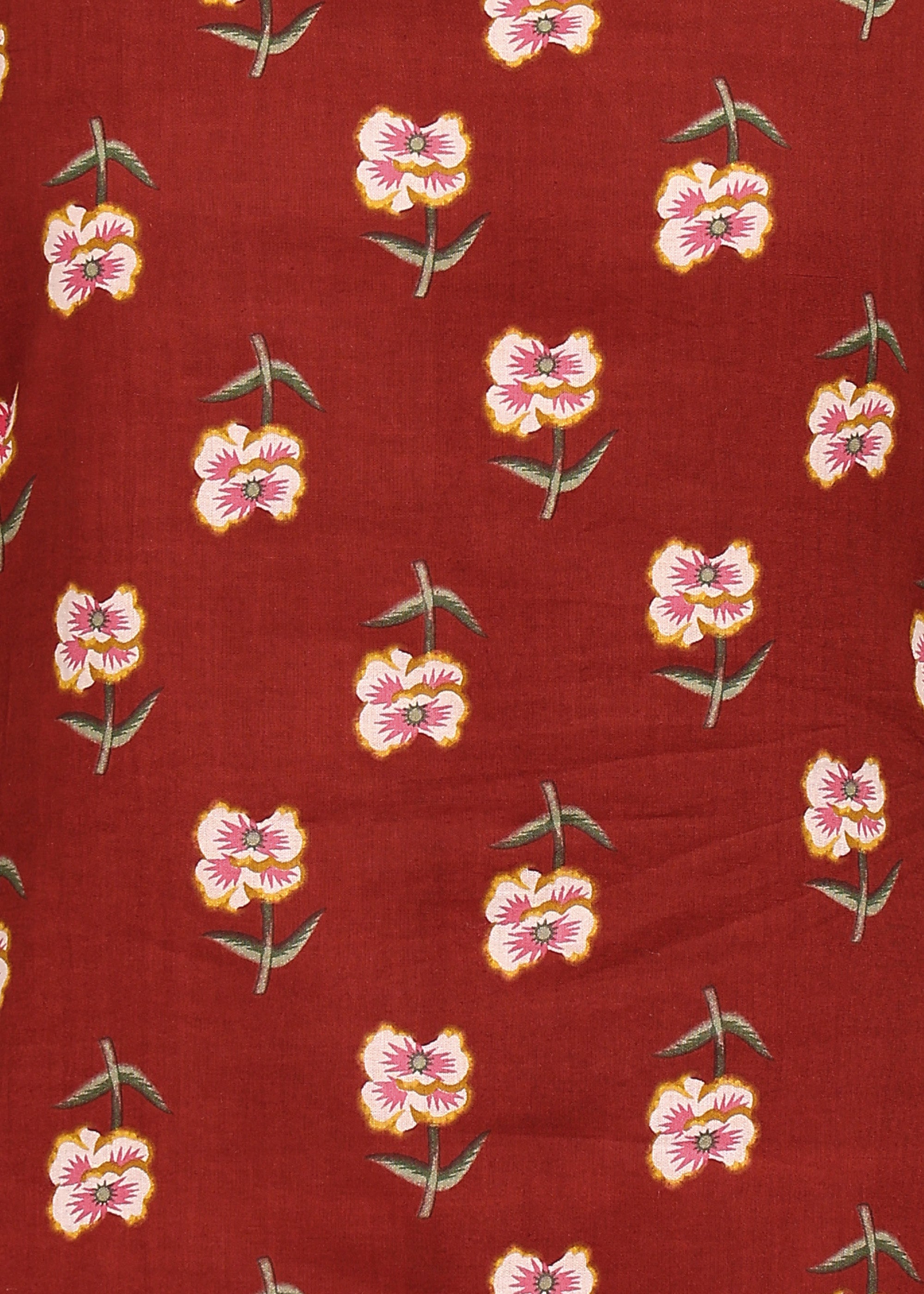 MAROON FLORAL KURTI