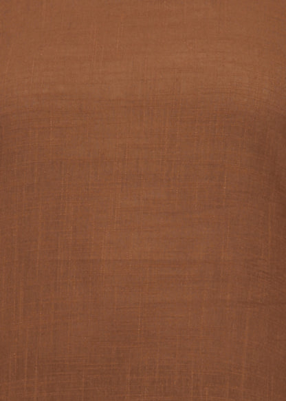 BROWN SLUB KURTA PLAZZO