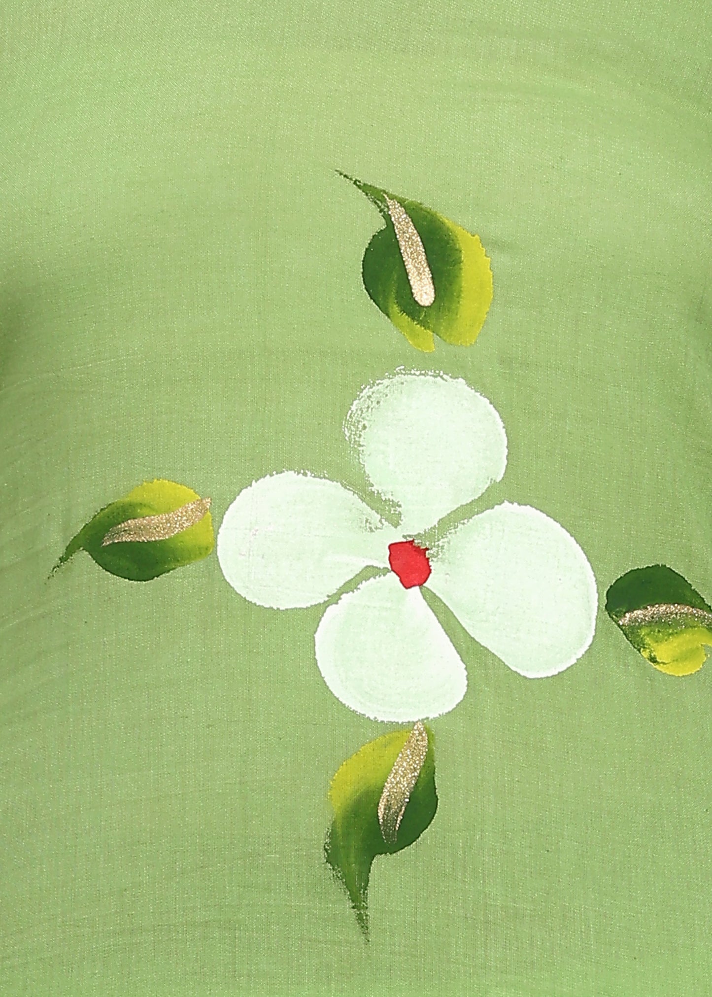 GREEN HANDPAINTED FLORAL SUIT SET