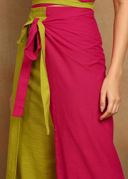 LIME PINK ELEGANT CO-ORD SET