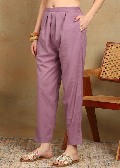 DABU PINK HANDPRINTED SUIT SET