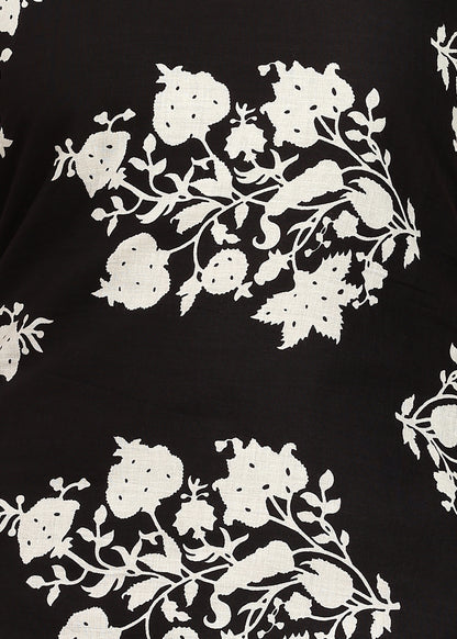 BLACK FLORAL KURTI