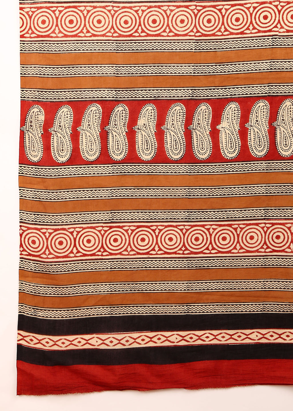 READY TO WEAR BEIGE AND RUST SAREE