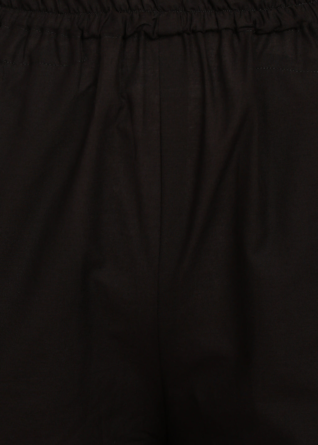 BLACK KURTA PLAZO PANELLED YOKE DESIGN