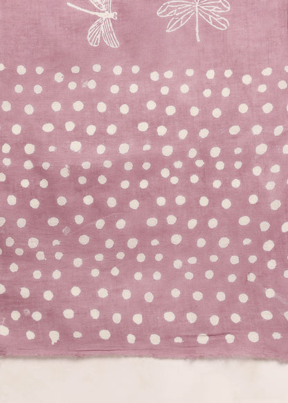 DABU PINK HANDPRINTED SUIT SET