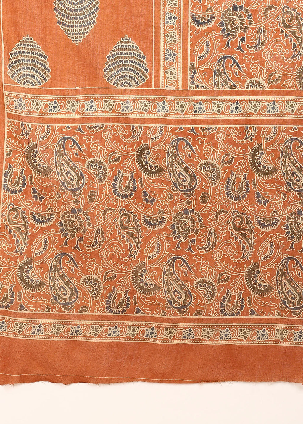 RUST AJRAKH ANARKALI SUIT SET