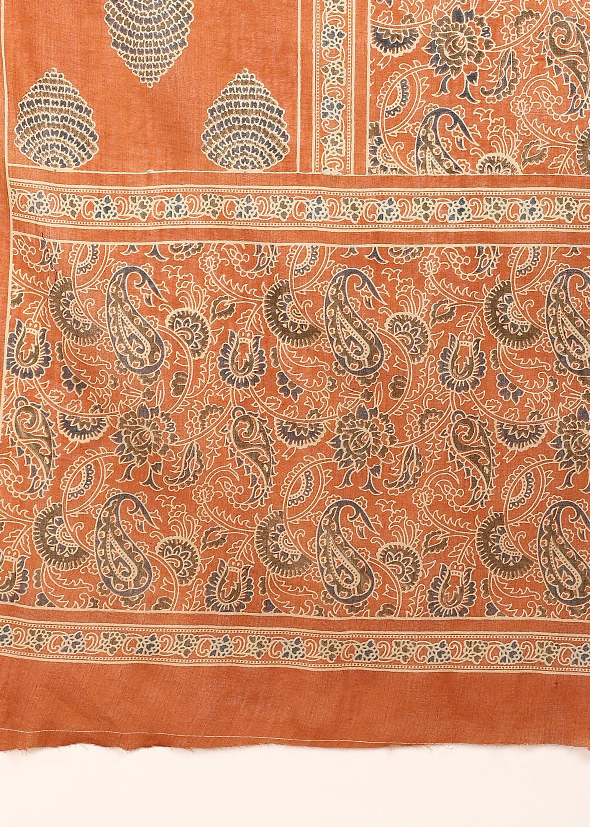 RUST AJRAKH ANARKALI SUIT SET