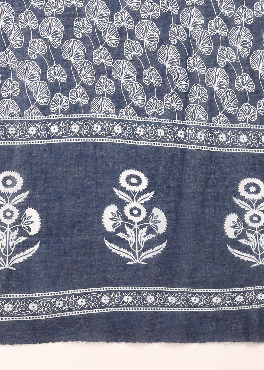 INDIGO FLORAL ANARKALI SUIT SET