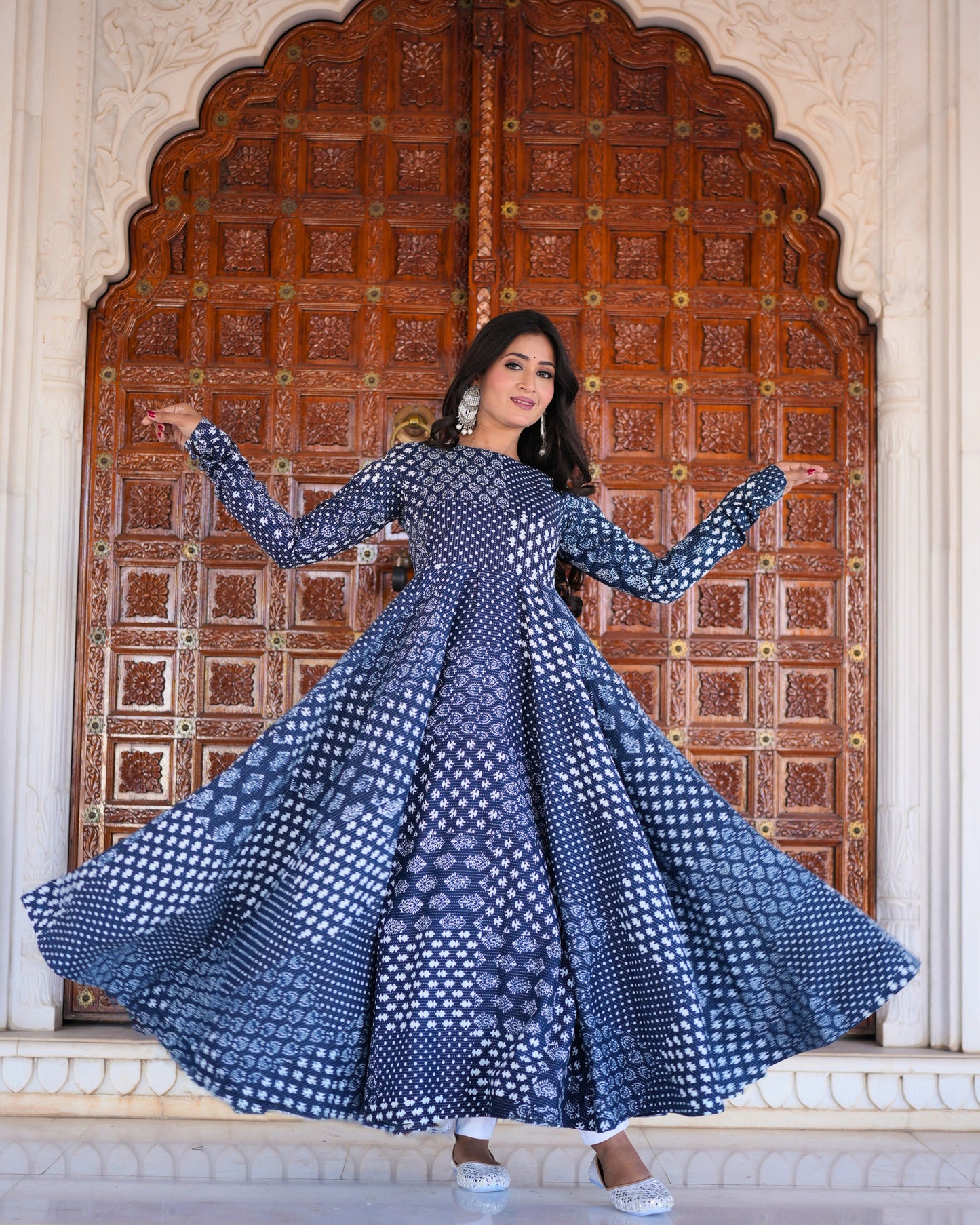 INDIGO ETHERAL KATHA ANARKALI