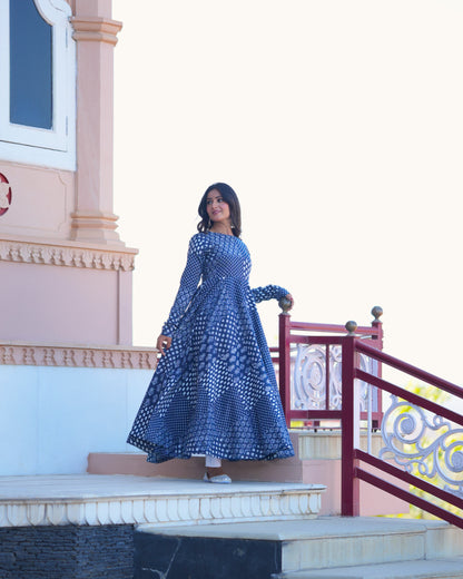 INDIGO ETHERAL KATHA ANARKALI