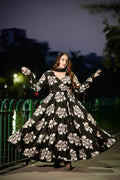 BLACK FLORAL SUIT SET