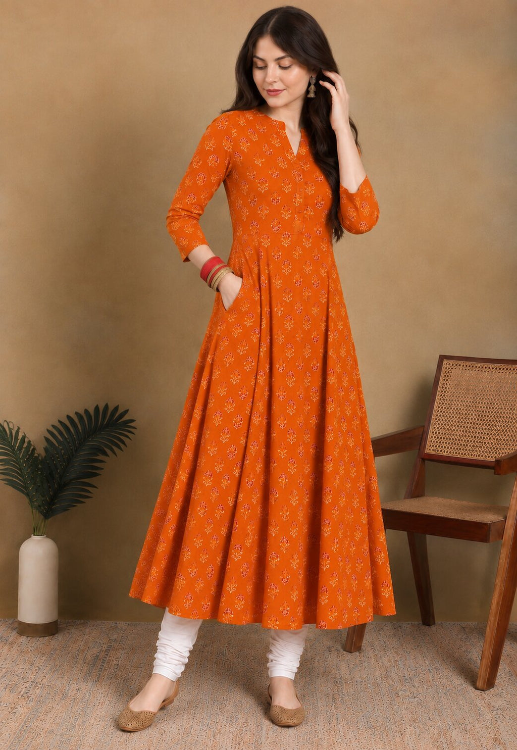 ORANGE KURTA