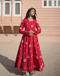 RED SCARLETT KURTA SET