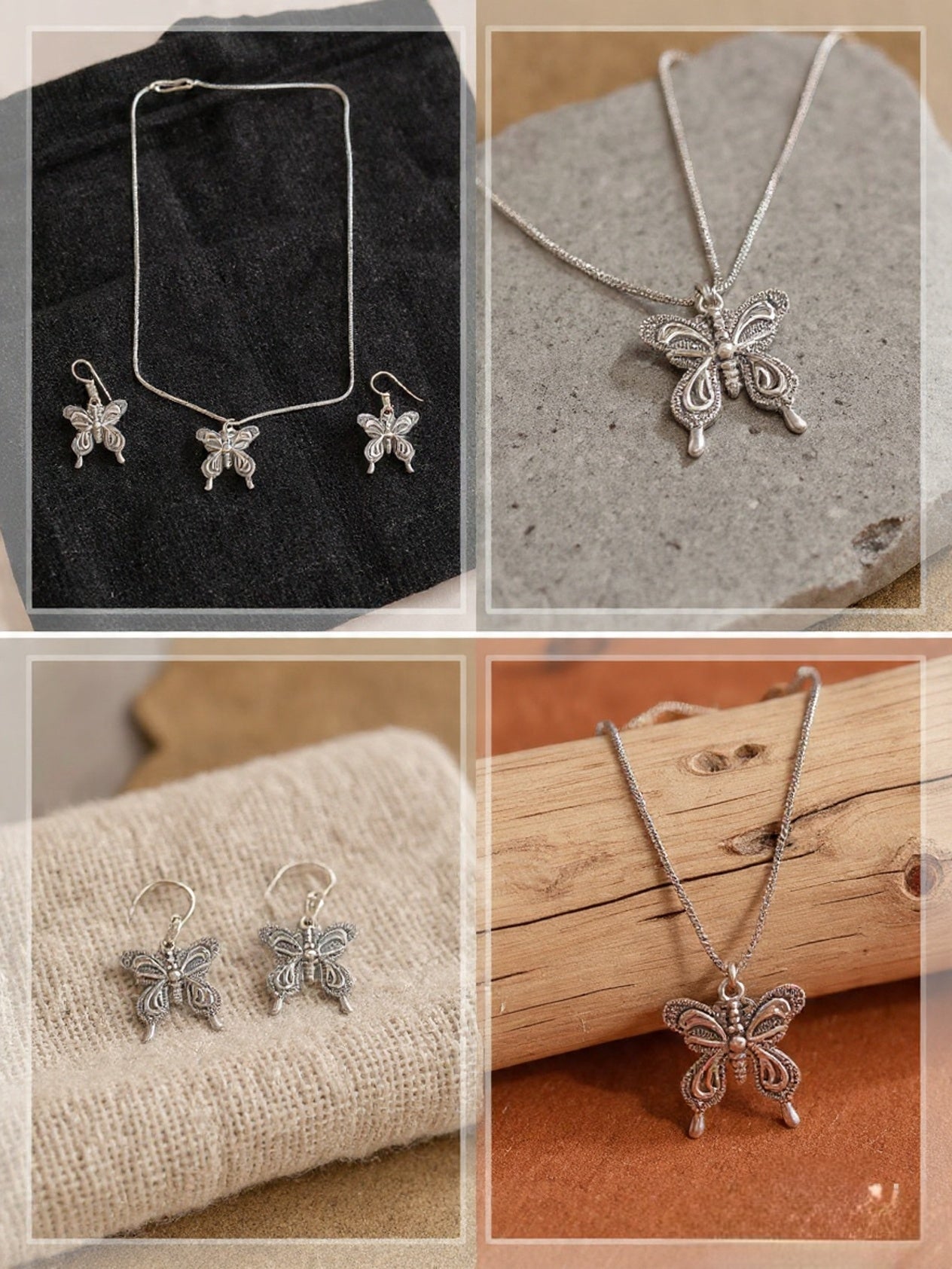 PENDENT SET BUTTERFLY