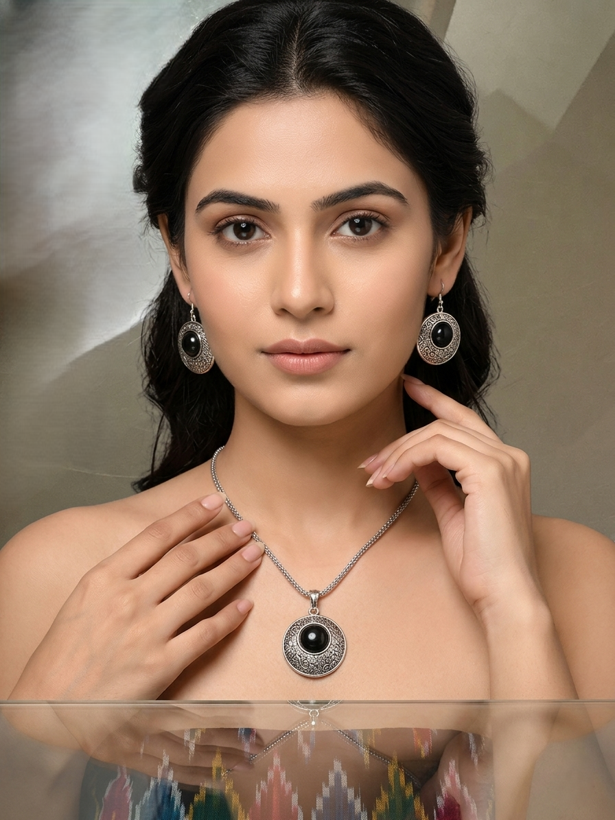 BLACK EYE PENDENT SET