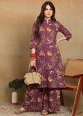 PURPLE KURTA PLAZZO SET