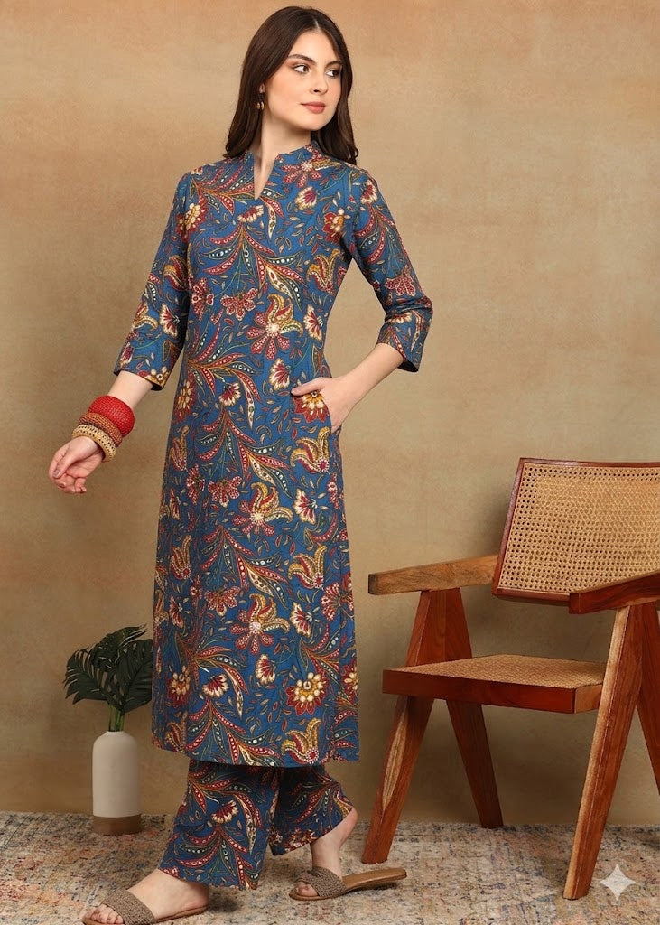 BLUE KURTA PLAZZO SET
