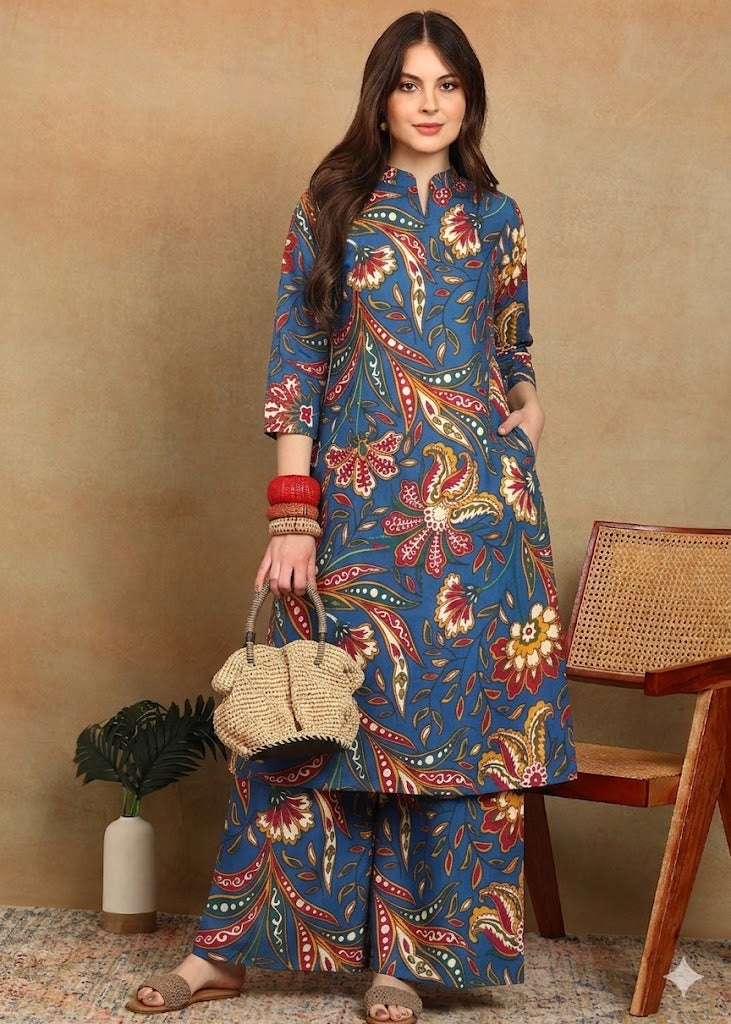 BLUE KURTA PLAZZO SET